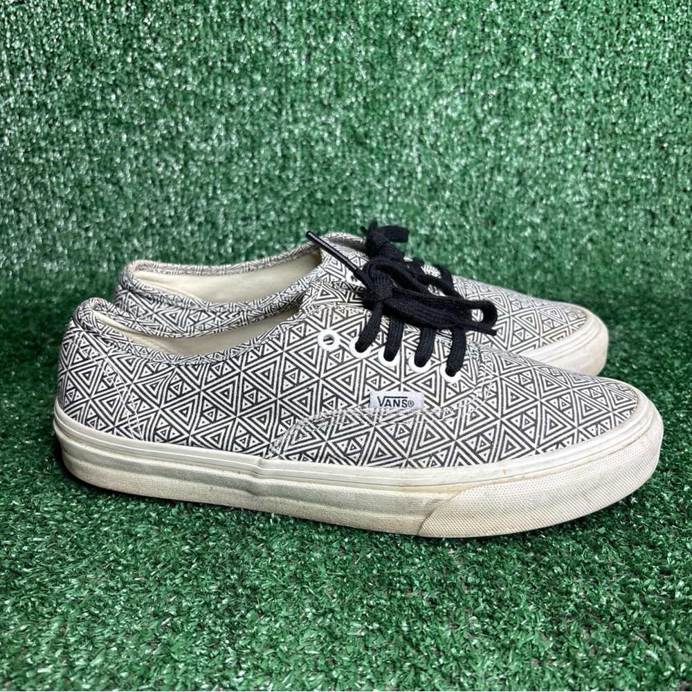 Vans Shoes Womens Size 8.5 Geometric Canvas Lace Up Casual Athletic Sneakers